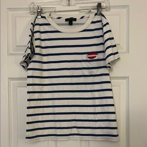 J.Crew Blue Striped T-Shirt